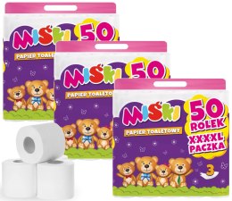 PAPIER TOALETOWY 50R MIŚKI 3W - 150 ROLEK