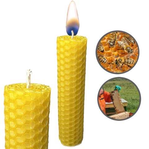 ŚWIECA Z WOSKU PSZCZELEGO - 1 SZT.