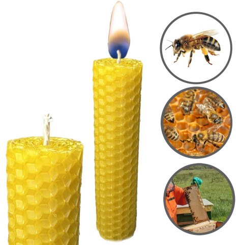 ŚWIECA Z WOSKU PSZCZELEGO - 5 SZT.