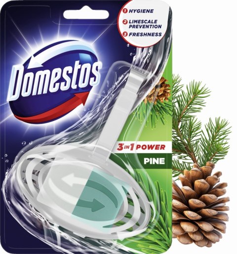 DOMESTOS KOSTKA TOALETOWA WC 3W1 POWER PINE 35G DOMESTOS KOSTKA TOALETOWA WC 3W1 POWER PINE 35G