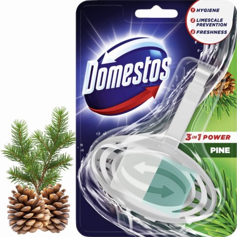 DOMESTOS KOSTKA TOALETOWA WC 3W1 POWER PINE 35G DOMESTOS KOSTKA TOALETOWA WC 3W1 POWER PINE 35G