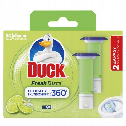 DUCK FRESH DISCS LIME - ŻELOWY KRĄŻEK DO TOALETY 72ML (2 x 36ML) DUCK FRESH DISCS LIME - ŻELOWY KRĄŻEK DO TOALETY 72ML (2 x 36ML)