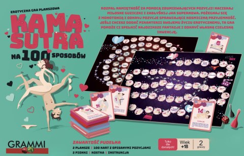 GRA PLANSZOWA DLA DOROSŁYCH - KAMASUTRA NA 100 SPOSOBÓW GRA PLANSZOWA DLA DOROSŁYCH - KAMASUTRA NA 100 SPOSOBÓW