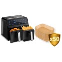 FRYTKOWNICA BEZTŁUSZCZOWA AIR FRYER BD-653 CZARNO-SREBRNA