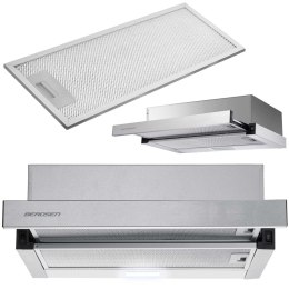 OKAP KUCHENNY TELESKOPOWY 50CM INOX BT-233