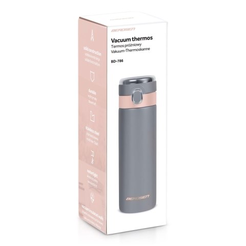 TERMOS PRÓŻNIOWY 450 ML BD-786 SZARY TERMOS PRÓŻNIOWY 450 ML BD-786 SZARY