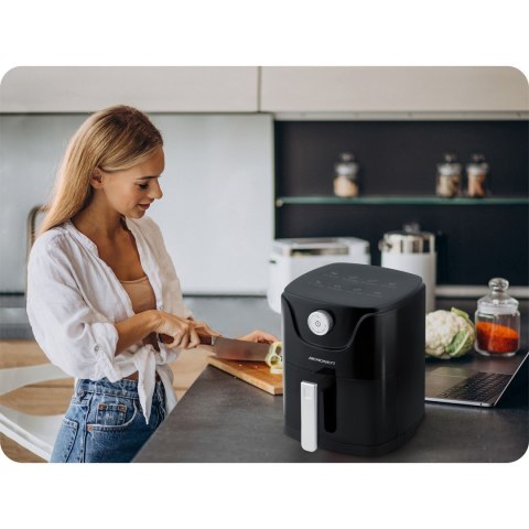 FRYTKOWNICA BEZTŁUSZCZOWA AIR FRYER BERDSEN BD-654 CZARNA FRYTKOWNICA BEZTŁUSZCZOWA AIR FRYER BERDSEN BD-654 CZARNA