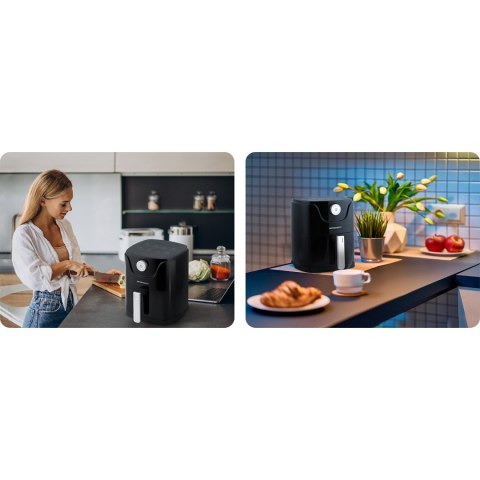 FRYTKOWNICA BEZTŁUSZCZOWA AIR FRYER BERDSEN BD-654 CZARNA FRYTKOWNICA BEZTŁUSZCZOWA AIR FRYER BERDSEN BD-654 CZARNA