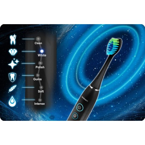 SZCZOTECZKA SONICZNA DO ZĘBÓW BERDSEN GALAXY CZARNA SZCZOTECZKA SONICZNA DO ZĘBÓW BERDSEN GALAXY CZARNA
