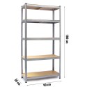 REGAŁ METALOWY MAGAZYNOWY 180 X 90 X 30 CM HUMBERG 4843 REGAŁ METALOWY MAGAZYNOWY 180 X 90 X 30 CM HUMBERG 4843