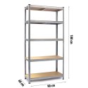 REGAŁ METALOWY MAGAZYNOWY 180 X 90 X 40 CM HUMBERG HR-812 + POKROWIEC GRATIS