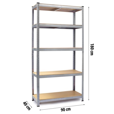 REGAŁ METALOWY MAGAZYNOWY 180 X 90 X 40 CM HUMBERG HR-812 REGAŁ METALOWY MAGAZYNOWY 180 X 90 X 40 CM HUMBERG HR-812