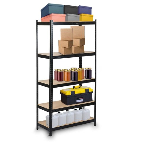 REGAŁ METALOWY MAGAZYNOWY 180 X 90 X 40 CM HUMBERG HR-813 CZARNY REGAŁ METALOWY MAGAZYNOWY 180 X 90 X 40 CM HUMBERG HR-813 CZARNY