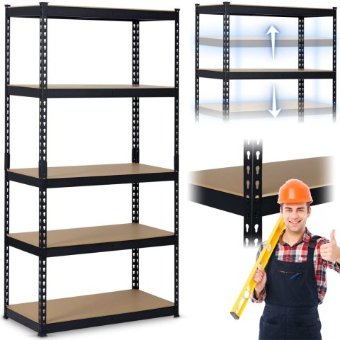 REGAŁ METALOWY MAGAZYNOWY 183 X 90 X 45 CM HUMBERG HR-700 CZARNY REGAŁ METALOWY MAGAZYNOWY 183 X 90 X 45 CM HUMBERG HR-700 CZARNY