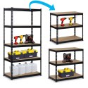REGAŁ METALOWY MAGAZYNOWY 183 X 90 X 45 CM HUMBERG HR-700 CZARNY