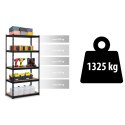 REGAŁ METALOWY MAGAZYNOWY 183 X 90 X 45 CM HUMBERG HR-700 CZARNY