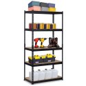 REGAŁ METALOWY MAGAZYNOWY 183 X 90 X 45 CM HUMBERG HR-700 CZARNY