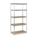 REGAŁ METALOWY MAGAZYNOWY 183 X 90 X 45 CM HUMBERG HR-700 SREBRNY