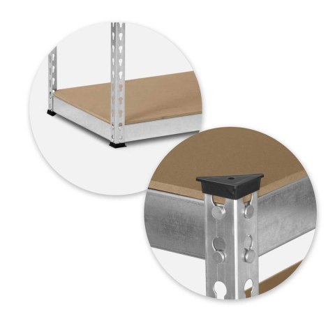 REGAŁ METALOWY MAGAZYNOWY 183 X 90 X 45 CM HUMBERG HR-700 SREBRNY REGAŁ METALOWY MAGAZYNOWY 183 X 90 X 45 CM HUMBERG HR-700 SREBRNY