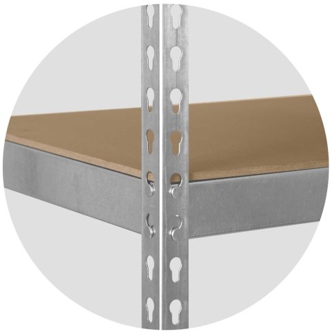 REGAŁ METALOWY MAGAZYNOWY 183 X 90 X 45 CM HUMBERG HR-700 SREBRNY REGAŁ METALOWY MAGAZYNOWY 183 X 90 X 45 CM HUMBERG HR-700 SREBRNY