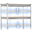REGAŁ METALOWY MAGAZYNOWY 183 X 90 X 45 CM HUMBERG HR-700 SREBRNY