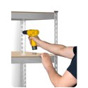 REGAŁ METALOWY MAGAZYNOWY 183 X 90 X 45 CM HUMBERG HR-700 SREBRNY