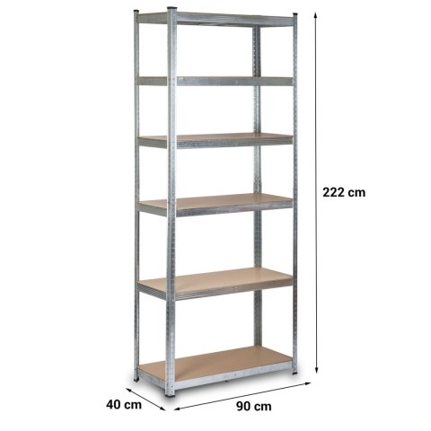 REGAŁ METALOWY MAGAZYNOWY 222 X 90 X 40 CM HUMBERG HR-814 REGAŁ METALOWY MAGAZYNOWY 222 X 90 X 40 CM HUMBERG HR-814