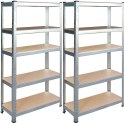 REGAŁ METALOWY MAGAZYNOWY ZESTAW 2 SZT 150 X 75 X 30 CM HUMBERG HR-810