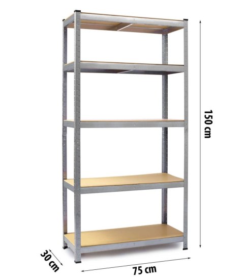 REGAŁ METALOWY MAGAZYNOWY ZESTAW 2 SZT 150 X 75 X 30 CM HUMBERG HR-810 REGAŁ METALOWY MAGAZYNOWY ZESTAW 2 SZT 150 X 75 X 30 CM HUMBERG HR-810