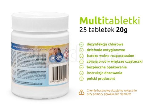 TABLETKI MULTIFUNKCYJNE 25 X 20G - 0,5KG TABLETKI MULTIFUNKCYJNE 25 X 20G - 0,5KG