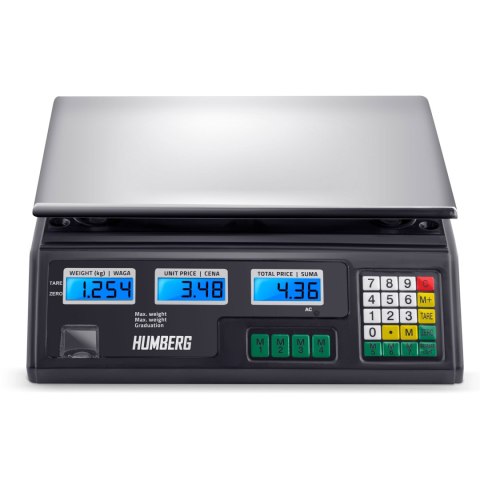 ELEKTRONICZNA WAGA SKLEPOWA 40 KG HUMBERG MH-190 ELEKTRONICZNA WAGA SKLEPOWA 40 KG HUMBERG MH-190