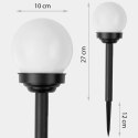 LAMPKA SOLARNA BIAŁA KULA 4SZT ILUMEN LS-102