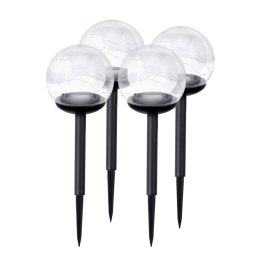 LAMPKA SOLARNA PRZEŹROCZYSTA KULA 4SZT ILUMEN LS-103