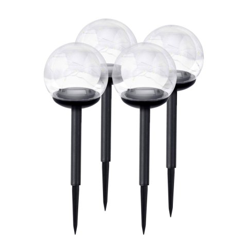LAMPKA SOLARNA PRZEŹROCZYSTA KULA 4SZT ILUMEN LS-103 LAMPKA SOLARNA PRZEŹROCZYSTA KULA 4SZT ILUMEN LS-103