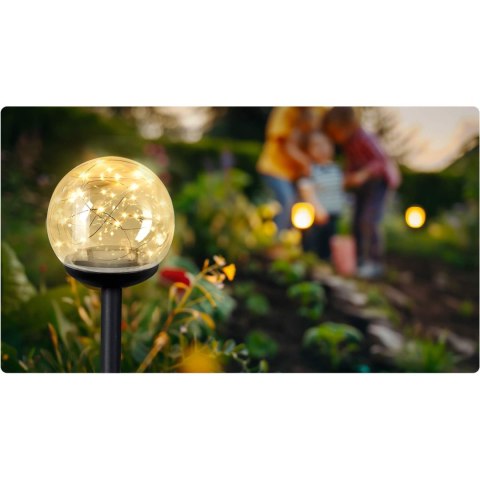 LAMPKA SOLARNA PRZEŹROCZYSTA KULA 4SZT ILUMEN LS-103 LAMPKA SOLARNA PRZEŹROCZYSTA KULA 4SZT ILUMEN LS-103
