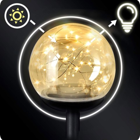 LAMPKA SOLARNA PRZEŹROCZYSTA KULA 4SZT ILUMEN LS-103 LAMPKA SOLARNA PRZEŹROCZYSTA KULA 4SZT ILUMEN LS-103