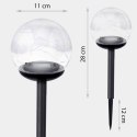 LAMPKA SOLARNA PRZEŹROCZYSTA KULA 4SZT ILUMEN LS-103