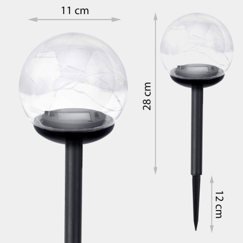 LAMPKA SOLARNA PRZEŹROCZYSTA KULA 4SZT ILUMEN LS-103 LAMPKA SOLARNA PRZEŹROCZYSTA KULA 4SZT ILUMEN LS-103