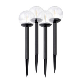 LAMPKA SOLARNA PRZEŹROCZYSTA KULA 4SZT ILUMEN LS-103