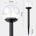 LAMPKA SOLARNA PRZEŹROCZYSTA KULA 4SZT ILUMEN LS-103