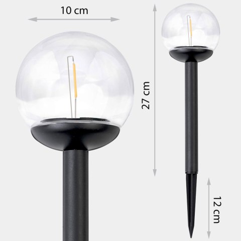 LAMPKA SOLARNA PRZEŹROCZYSTA KULA 4SZT ILUMEN LS-103 LAMPKA SOLARNA PRZEŹROCZYSTA KULA 4SZT ILUMEN LS-103