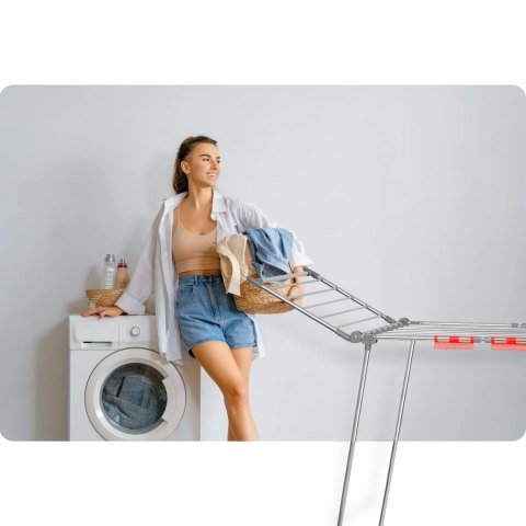 SUSZARKA NA PRANIE STOJĄCA ROZKŁADANA LYDIA 27 MB STAL NIERDZEWNA SUSZARKA NA PRANIE STOJĄCA ROZKŁADANA LYDIA 27 MB STAL NIERDZEWNA