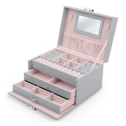 SZKATUŁKA NA BIŻUTERIĘ MS-700 MASSIDO - SZARA