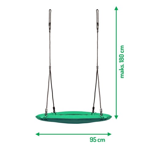 HUŚTAWKA BOCIANIE GNIAZDO SWINGO XXL ZIELONA 95 CM HUŚTAWKA BOCIANIE GNIAZDO SWINGO XXL ZIELONA 95 CM