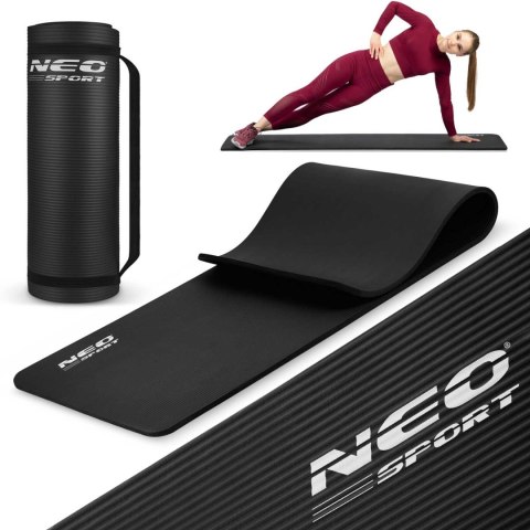 MATA DO ĆWICZEŃ GRUBA 183 X 60 CM NEO-SPORT - 192300 CZARNA MATA DO ĆWICZEŃ GRUBA 183 X 60 CM NEO-SPORT - 192300 CZARNA