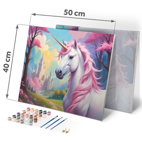 OBRAZ DO MALOWANIA PO NUMERACH 40X50 CM MASSIDO JEDNOROŻEC OBRAZ DO MALOWANIA PO NUMERACH 40X50 CM MASSIDO JEDNOROŻEC