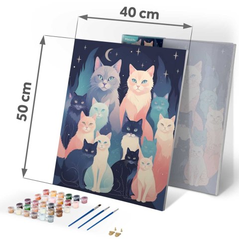OBRAZ DO MALOWANIA PO NUMERACH 40X50 CM MASSIDO KOTY OBRAZ DO MALOWANIA PO NUMERACH 40X50 CM MASSIDO KOTY