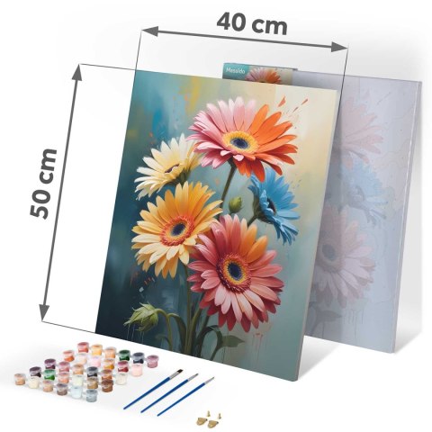 OBRAZ DO MALOWANIA PO NUMERACH 40X50 CM MASSIDO KWIATY OBRAZ DO MALOWANIA PO NUMERACH 40X50 CM MASSIDO KWIATY