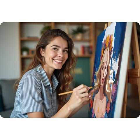 OBRAZ DO MALOWANIA PO NUMERACH 40X50 CM MASSIDO PORTRET KOBIETY OBRAZ DO MALOWANIA PO NUMERACH 40X50 CM MASSIDO PORTRET KOBIETY