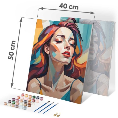 OBRAZ DO MALOWANIA PO NUMERACH 40X50 CM MASSIDO PORTRET KOBIETY OBRAZ DO MALOWANIA PO NUMERACH 40X50 CM MASSIDO PORTRET KOBIETY